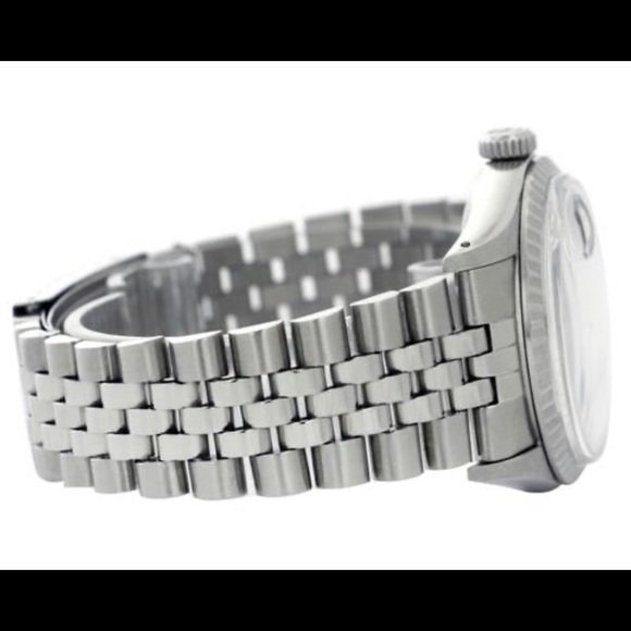 Rolex - Siver Mens Dayjust Fluted Bezel 36mm Watch - Picture 6 of 9